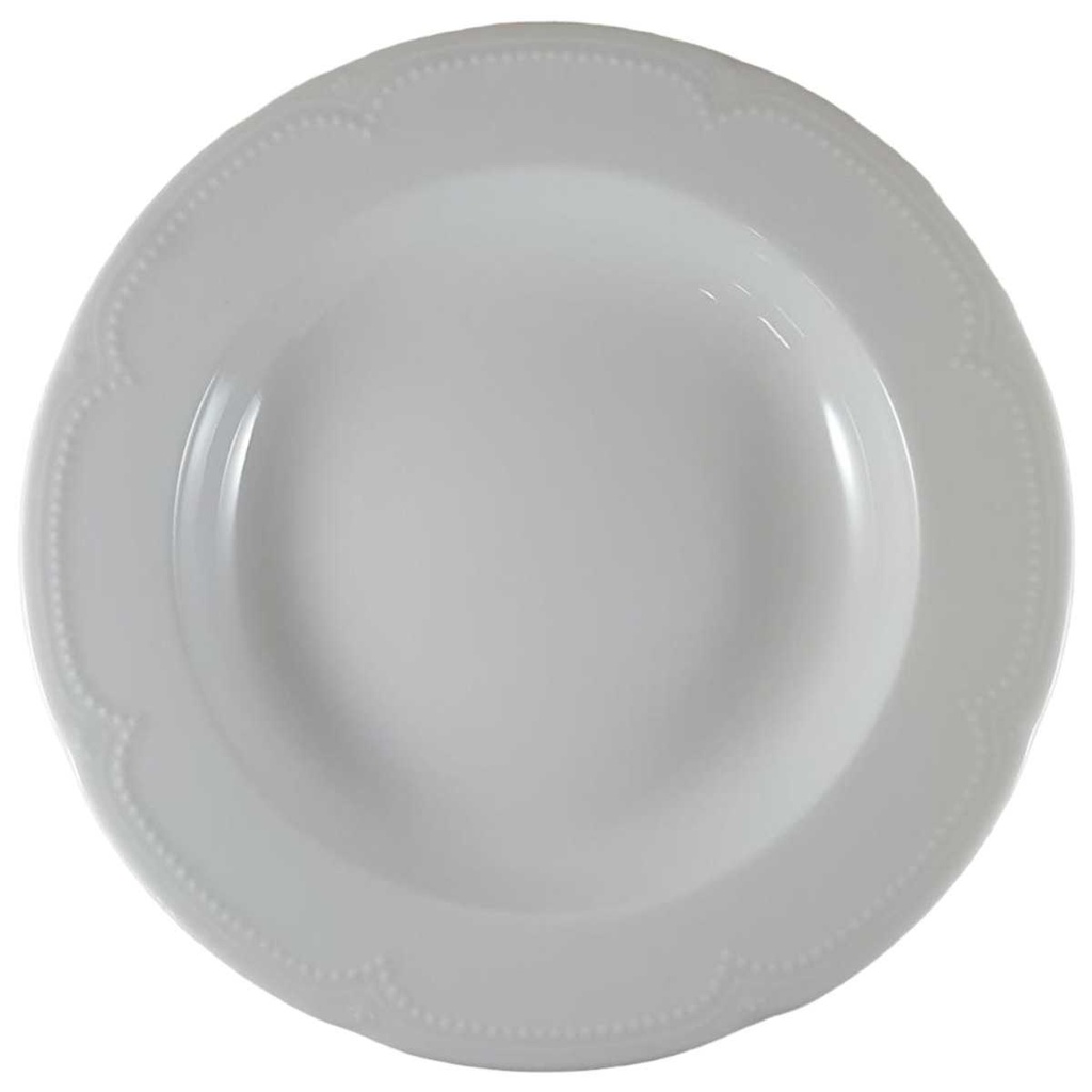 [45811950] Suppenteller mit OVP 22,5 cm Graf von Henneberg Viktoria Weiß gebraucht - neuwertig