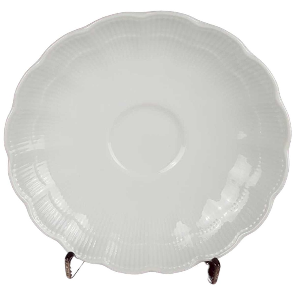 [458119543] Untertasse 14 cm AK Kaiser Porzellan Romantica Weiß gebraucht - gut