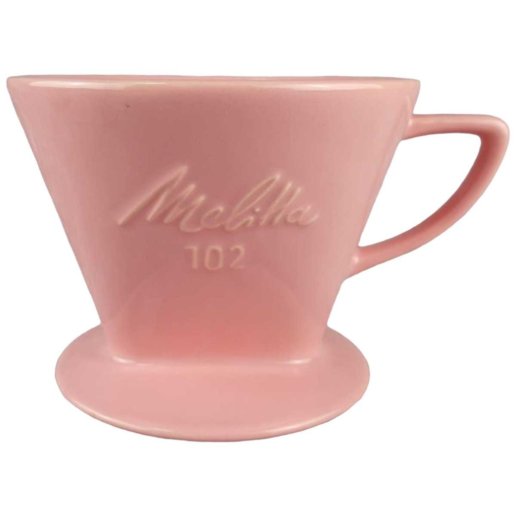 [458119553] Kaffeefilter D 12 cm H 10,5 Porzellan Melitta Rosa 3-Loch Nr. 102 gebraucht-akzeptabel