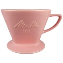 Kaffeefilter D 12 cm H 10,5 Porzellan Melitta Rosa 3-Loch Nr. 102 gebraucht-akzeptabel