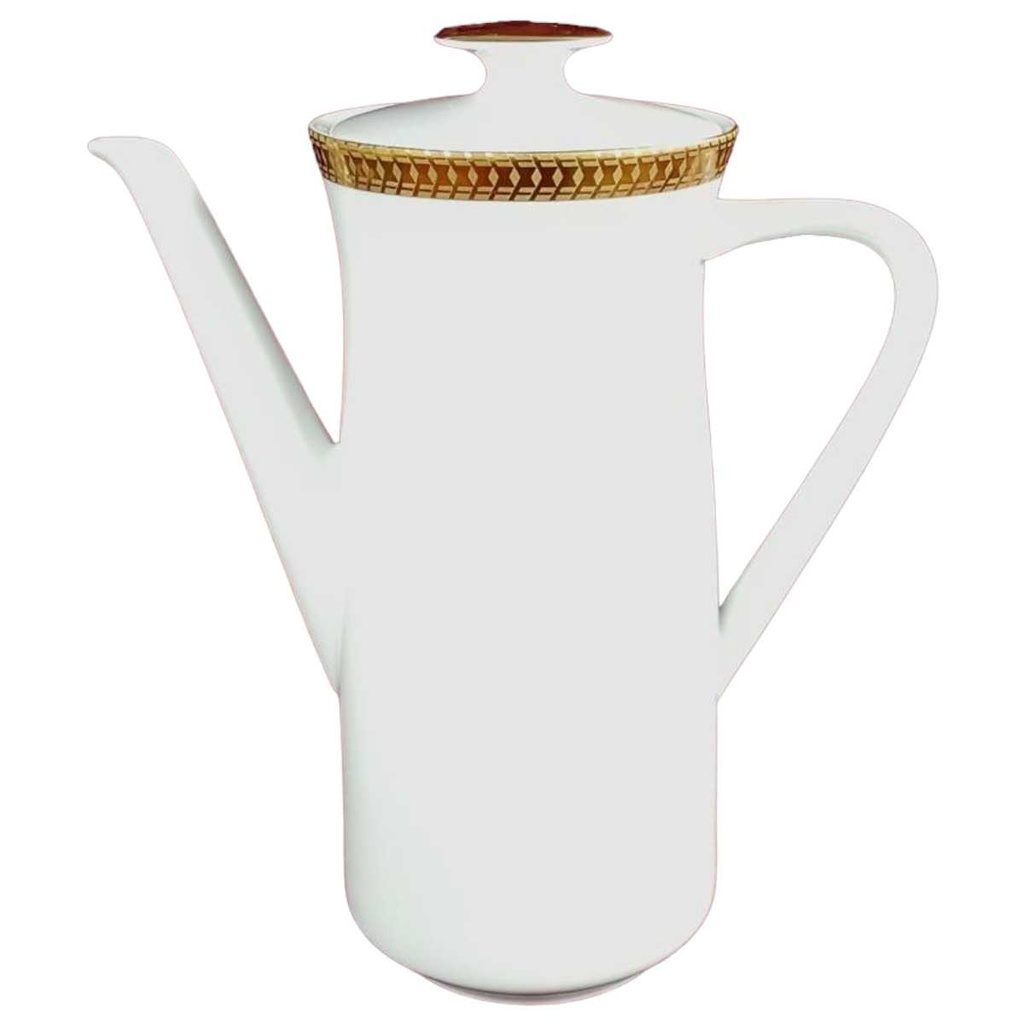 [458119556] Kaffeekanne Kanne Goldrand 1,2 L Thomas Porzellan Unbekannte Formen Weiß gebraucht - sehr gut