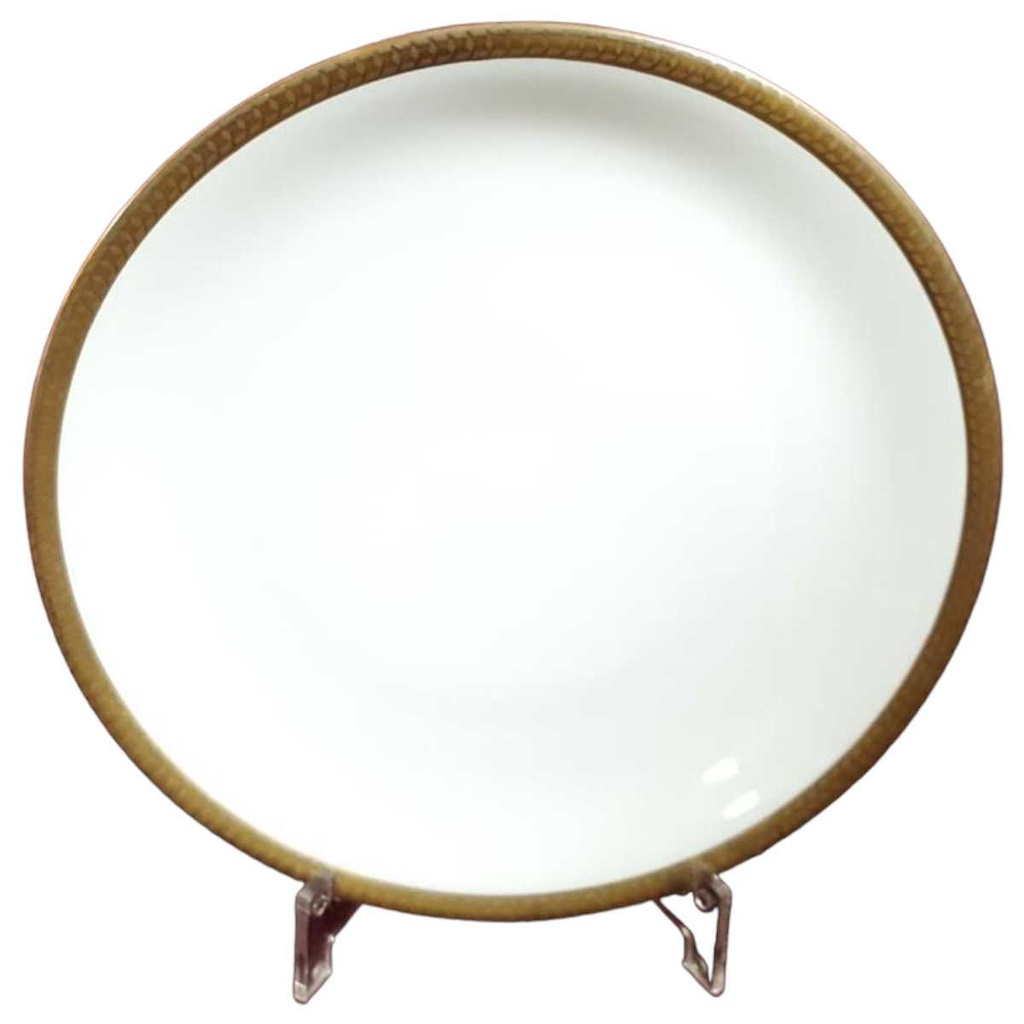 Kuchenteller Dessertteller Goldrand 19,3 cm Thomas Porzellan Unbekannte Formen Weiß