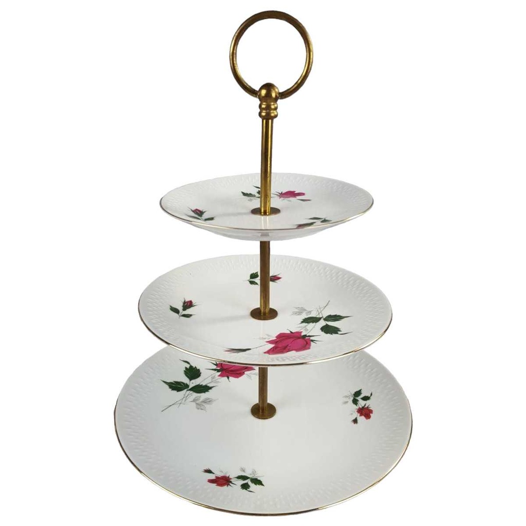 [458119588] Etagere 3stöckig Goldrand Edelstein Bavaria gebraucht - akzeptabel