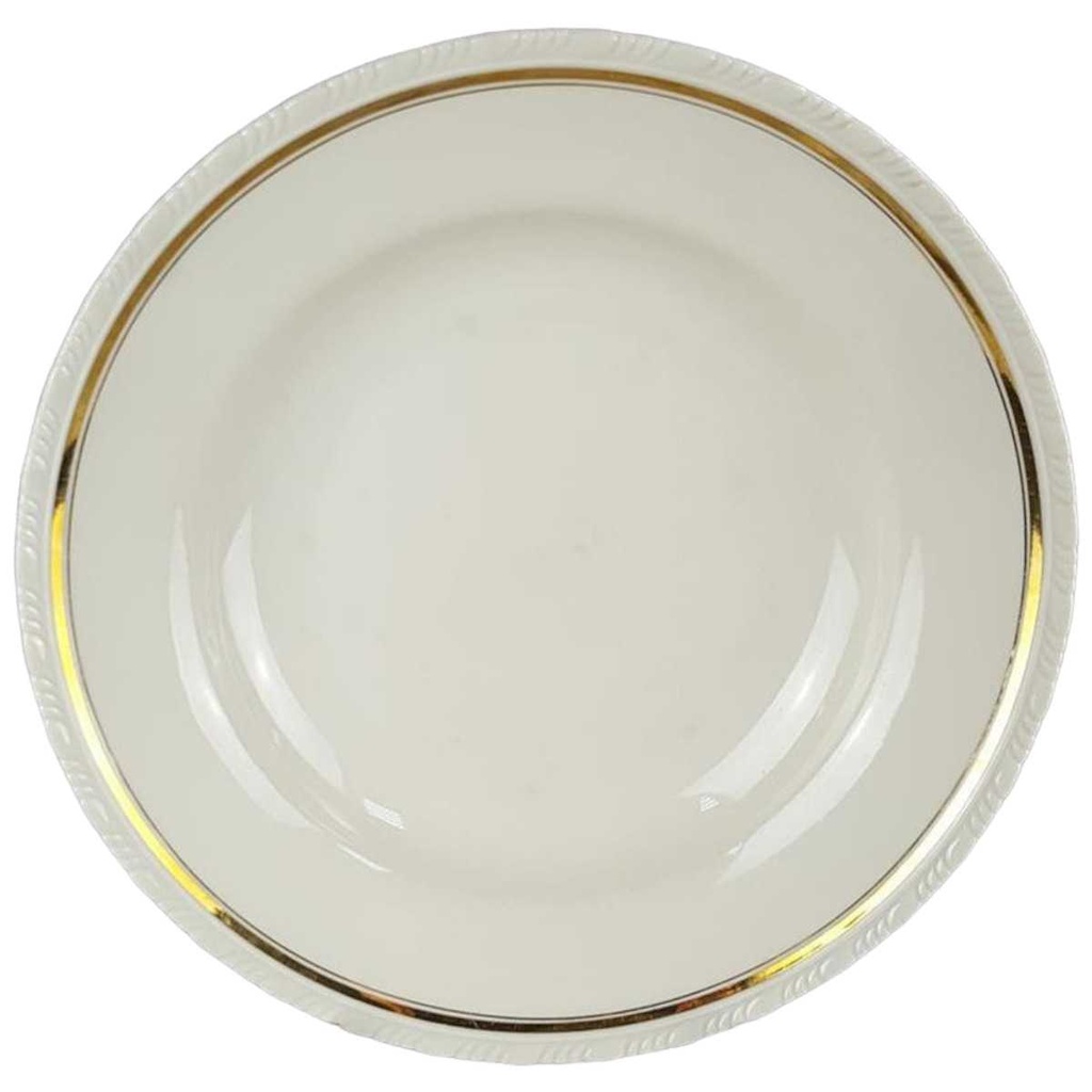 Suppenteller Goldrand 24,5 cm Schönwald Alt Relief gebraucht - akzeptabel