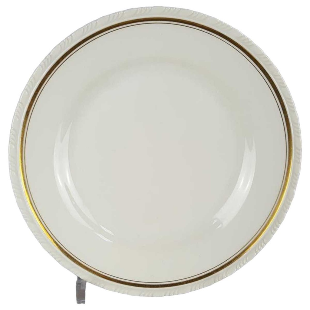 [458119596] Kuchenteller Goldrand 19,8 cm Schönwald Alt Relief gebraucht - akzeptabel