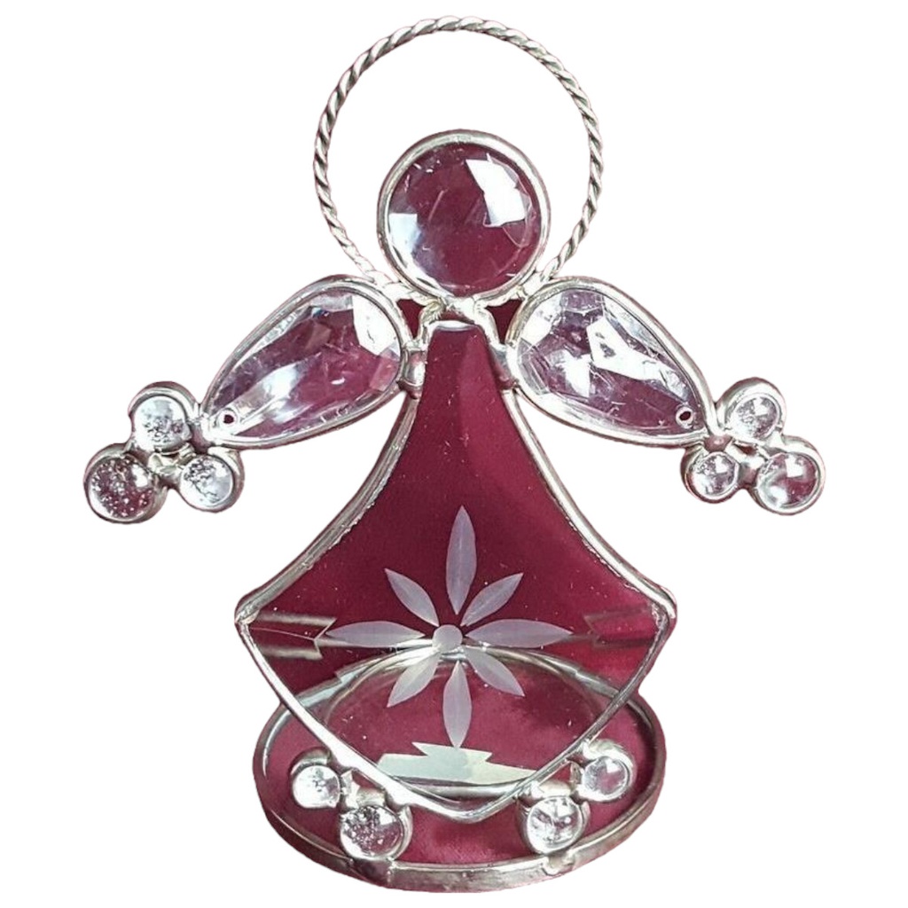 [458119624] Formano Kerzenhalter Glas Engel Deko H 14,3 cm