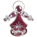 Formano Kerzenhalter Glas Engel Deko H 14,3 cm