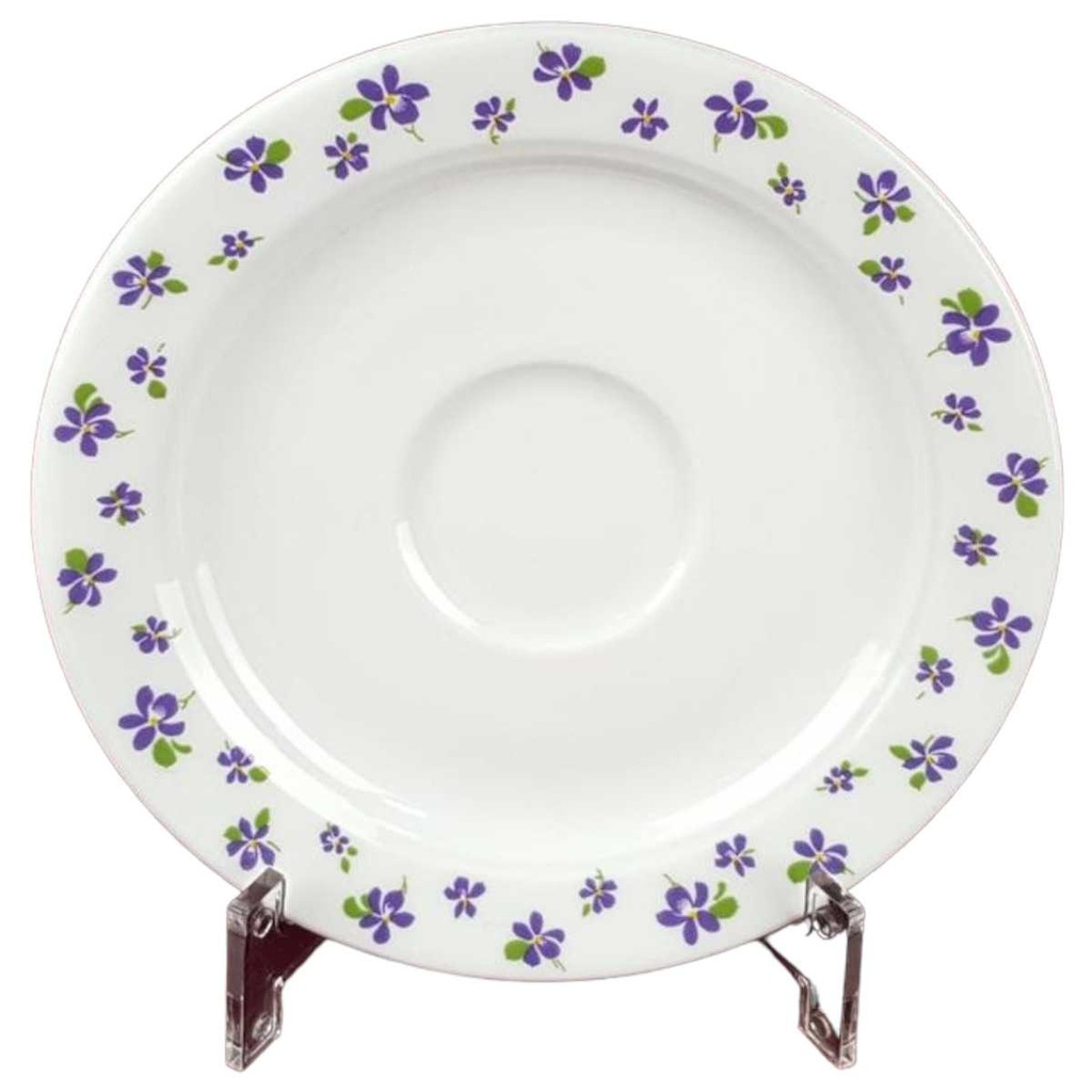 [458119789] Untertasse für Kaffee 14,5 cm Eschenbach Unbekannte Formen Blumendekor Blumen gebraucht - gut