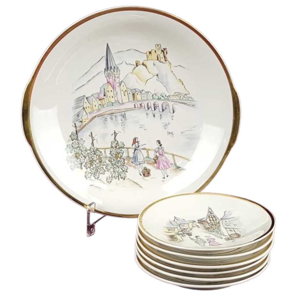 [458119791] Schale mit Schälchen Bavaria Germany Einzelteile gebraucht - akzeptabel