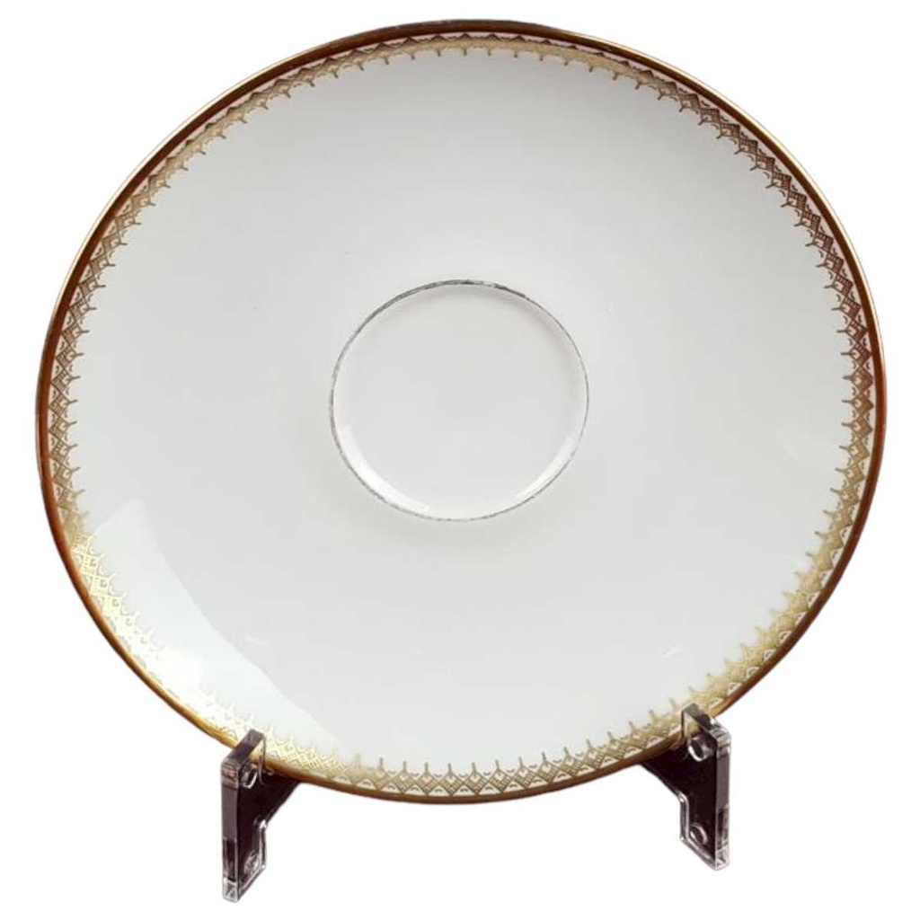 [458119805] Untertasse für Kaffee 14,5 cm Eschenbach Alte Formen Goldbordüre W 555 gebraucht - akzeptabel