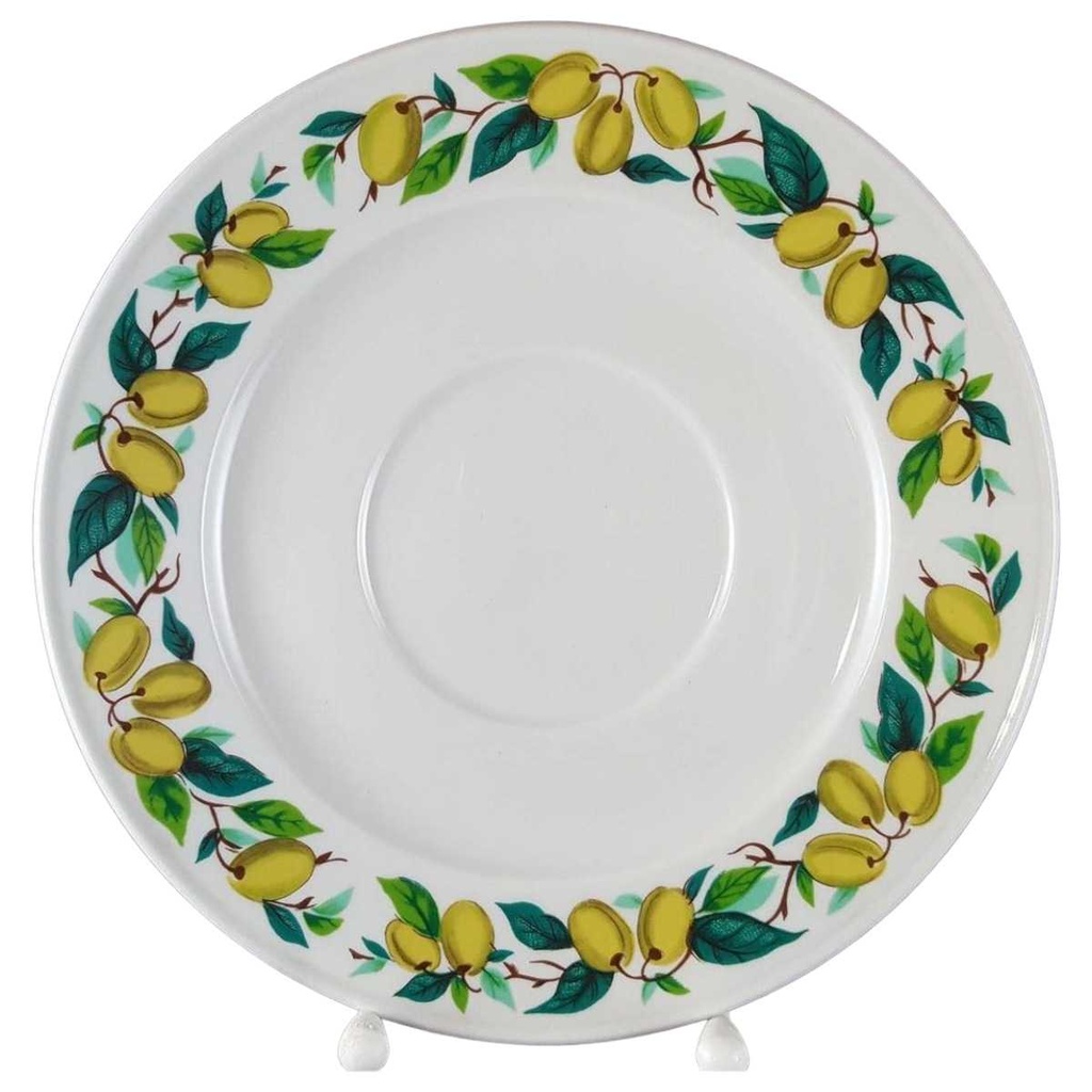 [45811981] Untertasse für Tee 17 cm Villeroy & Boch Salzburg Obstdekor gebraucht - gut