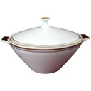 Ragoutterrine Servierschüssel 1,2 L Heinrich Grazie Grauband Gold gebraucht - gut