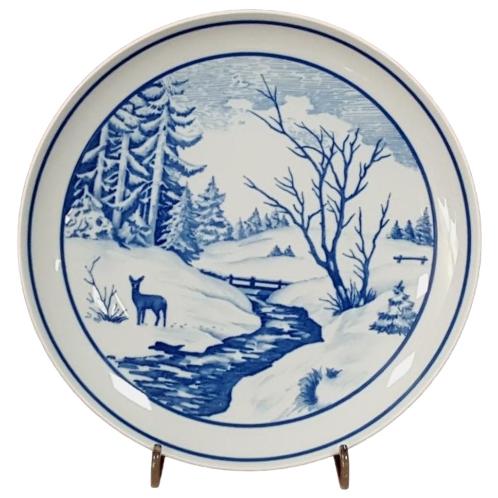 Hutschenreuther Porzellan Wandteller Winterlandschaft D 19,8 cm