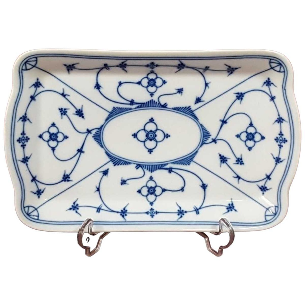 [458119825] Tablett klein Kronester Bavaria Indisch Blau Strohblume gebraucht - gut