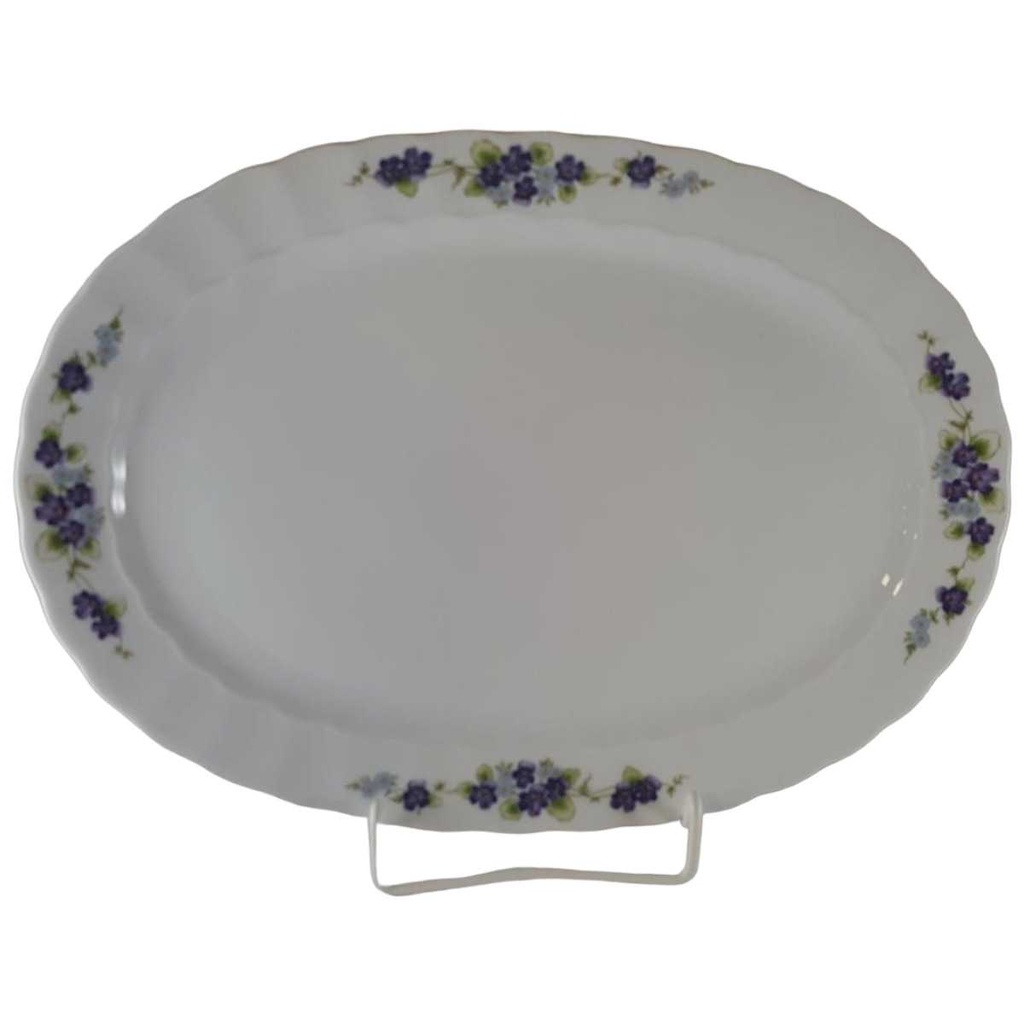 [45812033] Fleischplatte 33x23,5 cm Eschenbach Bayreuth Veilchen Dekor 1 gebraucht - neuwertig