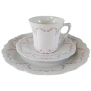 Kaffeetasse Kaffeegedeck Kaffeeset Komplett 3tlg Tirschenreuth Baronesse Denise Rot gebraucht - neuwertig