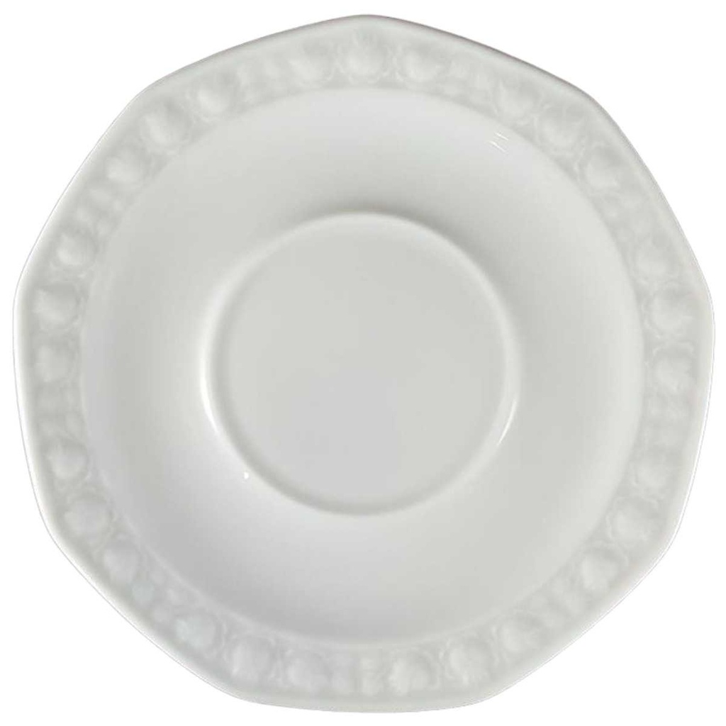 [45812150] Untertasse für Suppe Winterling Röslau Rosenkante Weiß gebraucht - gut