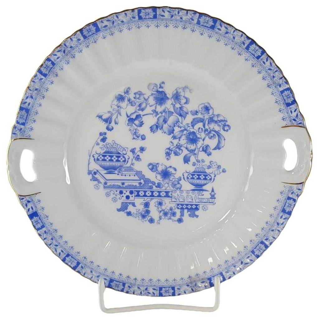 [45812195] Kuchenplatte mit Henkeln Seltmann Weiden Dorothea China Blau gebraucht - gut