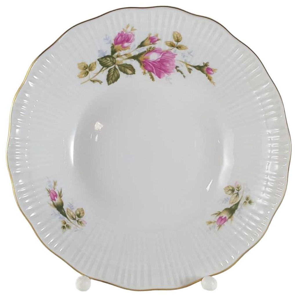 [45812196] Schüssel Goldrand 16 cm Walbrzych Poland Relief Blumendekor Blumen gebraucht - sehr gut