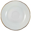 Untertasse für Kaffee Goldrand 14,5 cm Graf von Henneberg Viktoria weiß mit