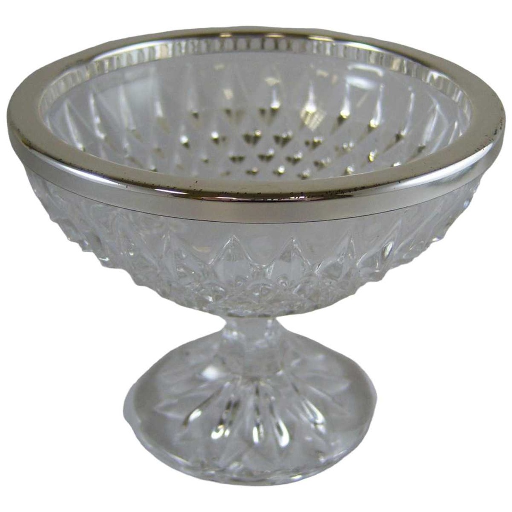 [45812229] Dessertschale Silberrand WMF Diadem gebraucht - gut