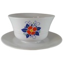 Sauciere 1tlg Winterling Marktleuthen Blumenmotiv bunt gebraucht - sehr gut