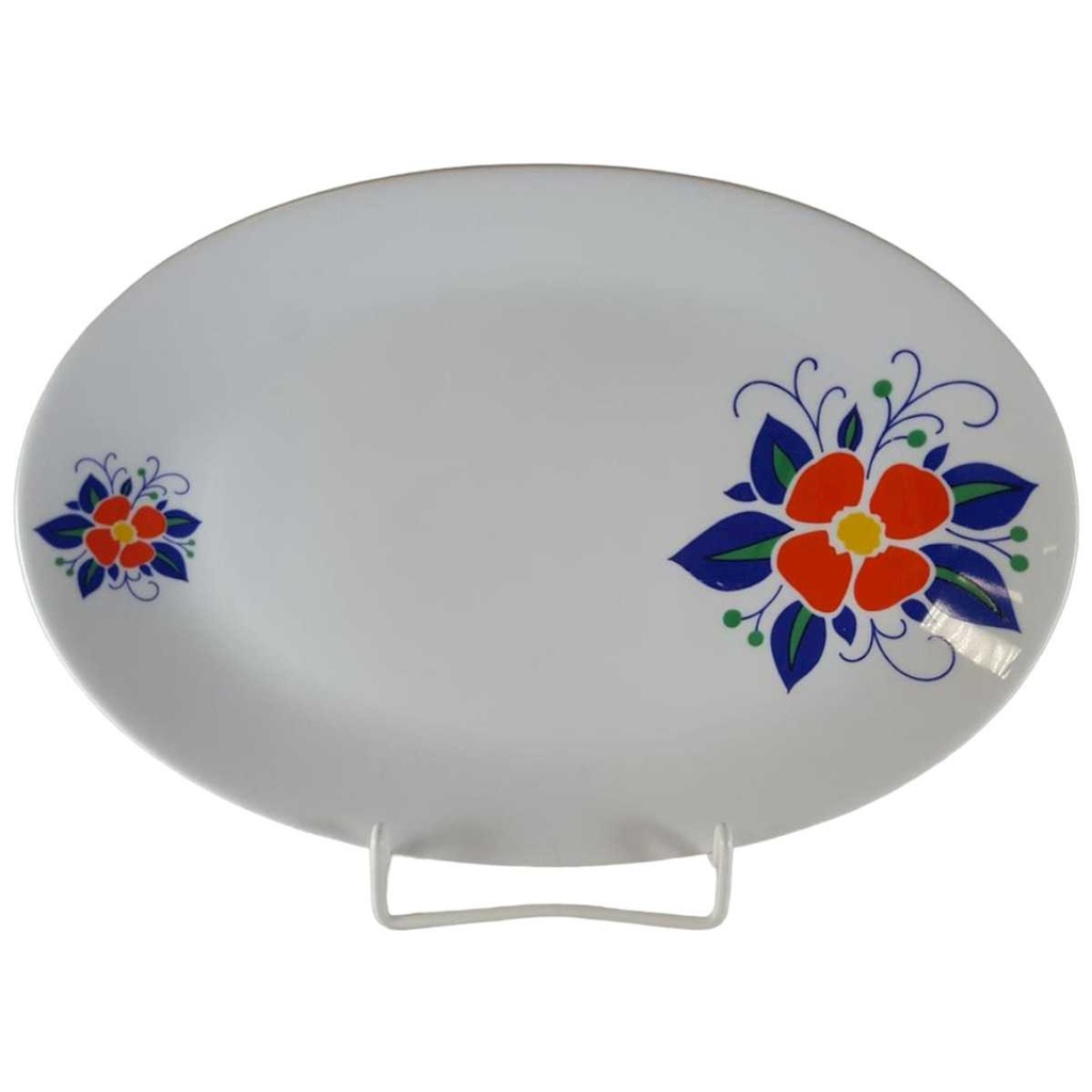 [45812250] Servierplatte Speiseplatte Fleischplatte Steakplatte Winterling Marktleuthen Blumenmotiv bunt gebraucht - gut