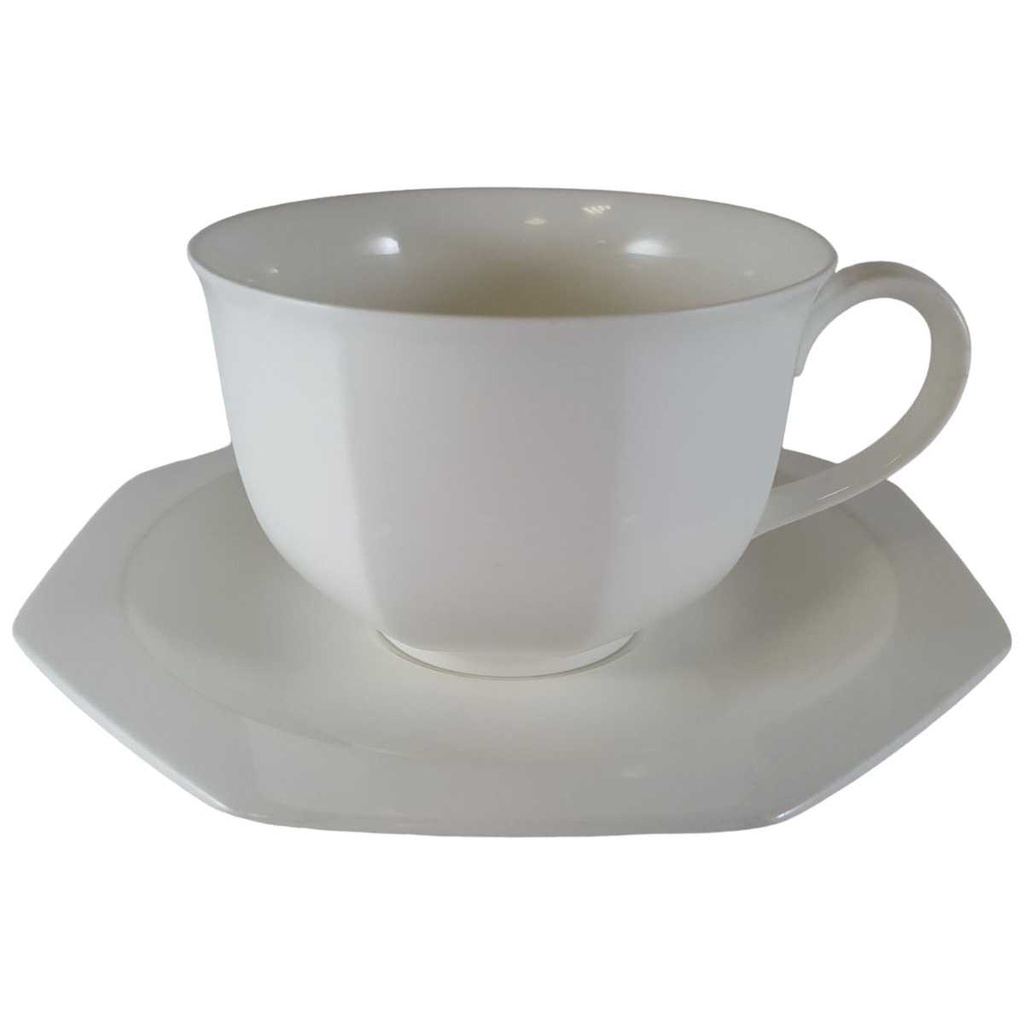 [45812254] Teetasse mit Untertasse Tasse Villeroy & Boch Heinrich Astoria weiss gebraucht - gut