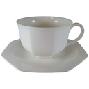 Teetasse mit Untertasse Tasse Villeroy & Boch Heinrich Astoria weiss gebraucht - gut