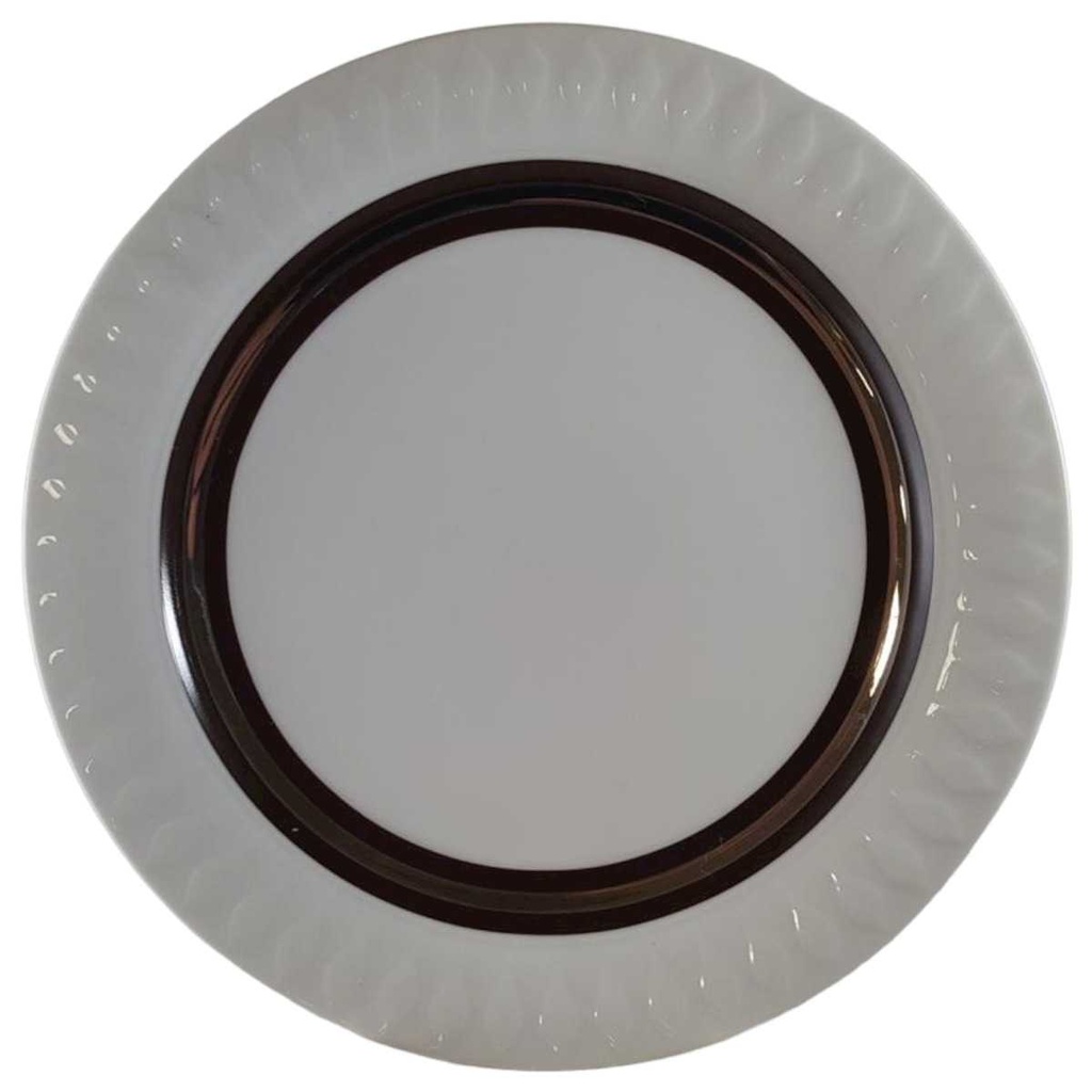 [45812286] Kuchenteller Dessertteller Frühstücksteller 18,9 cm Thomas Porzellan Lanzette Platin Braun gebraucht - gut