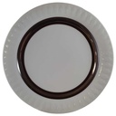 Kuchenteller Dessertteller Frühstücksteller 18,9 cm Thomas Porzellan Lanzette Platin Braun gebraucht - gut