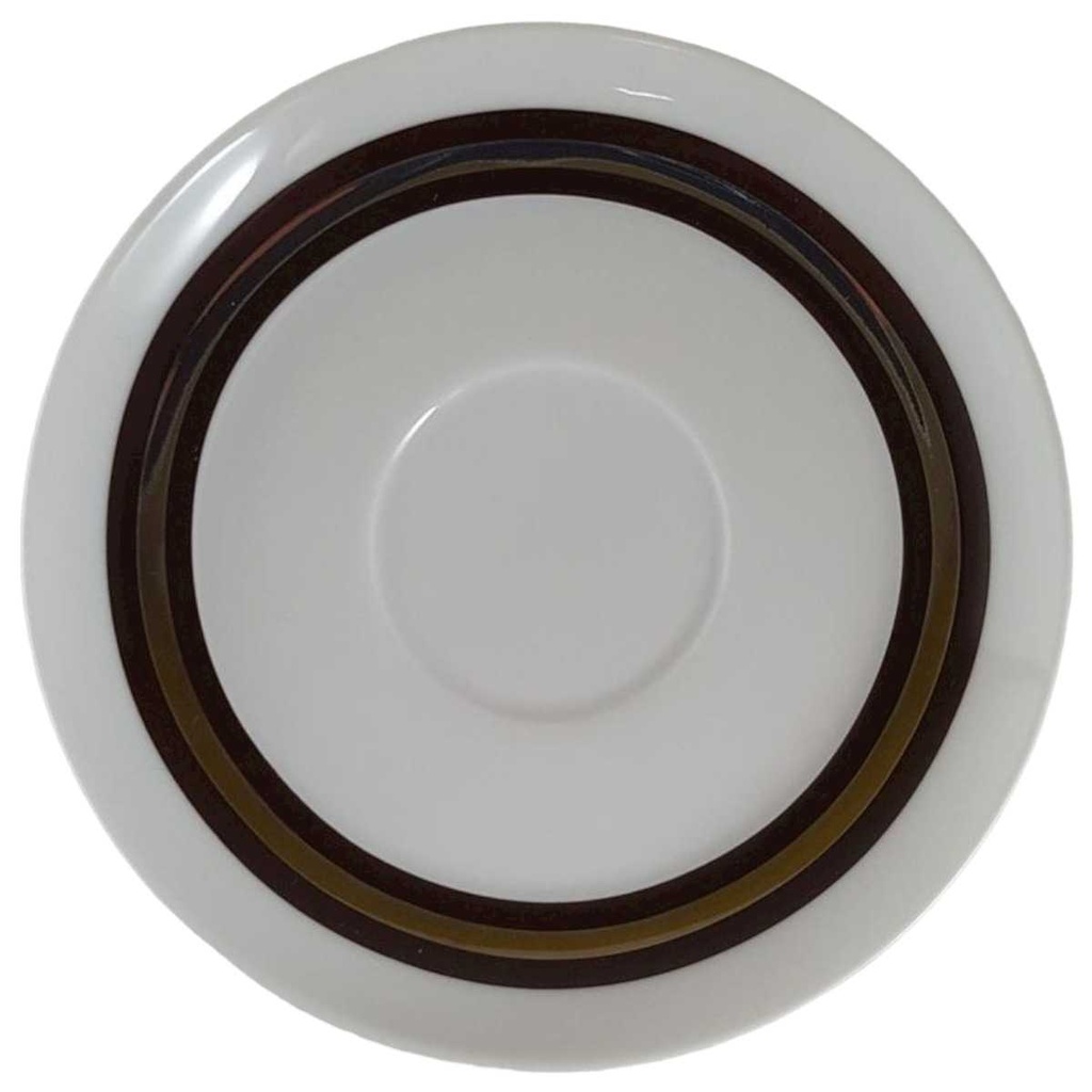[45812288] Untertasse für Kaffee Thomas Porzellan Lanzette Platin Braun gebraucht - gut