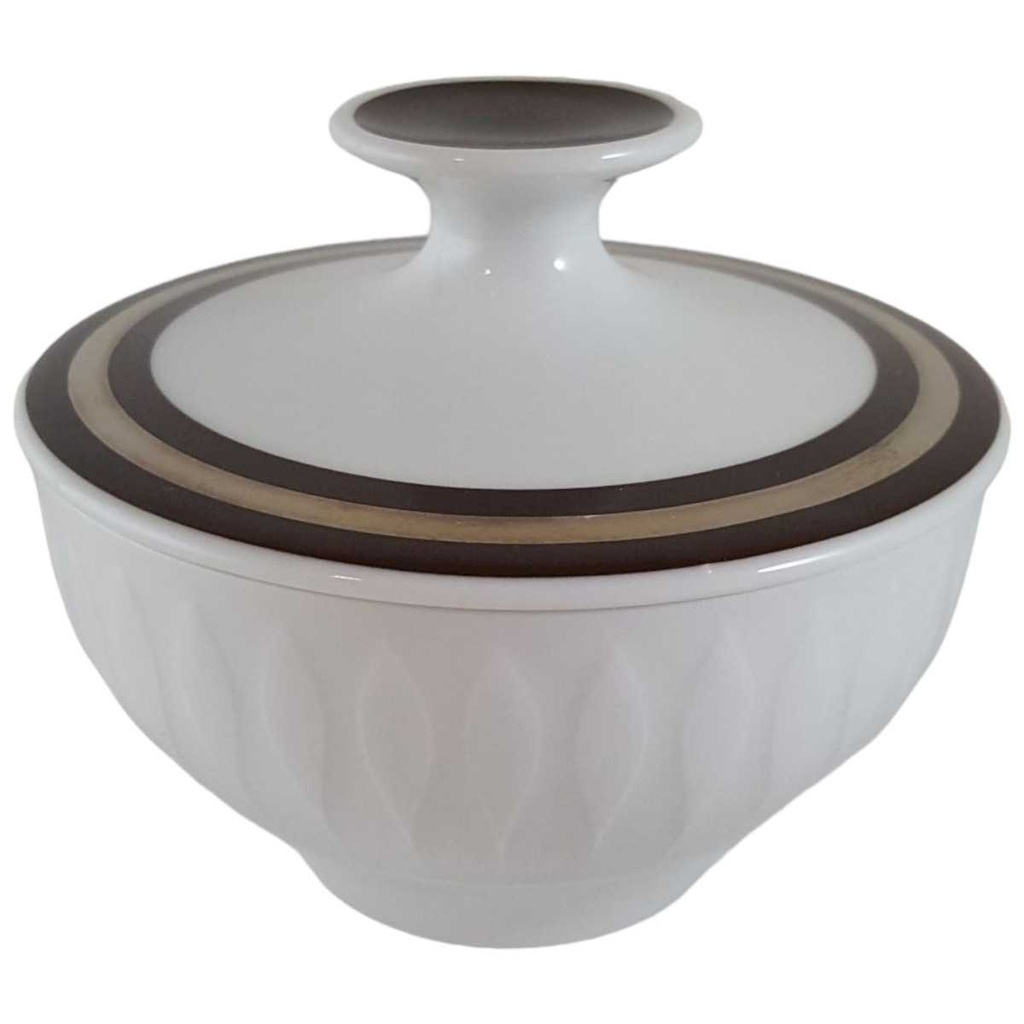 [45812291] Zuckerdose Thomas Porzellan Lanzette Platinrand gebraucht - gut