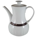 Kaffeekanne 1,3 L Thomas Porzellan Lanzette Platinrand gebraucht - sehr gut