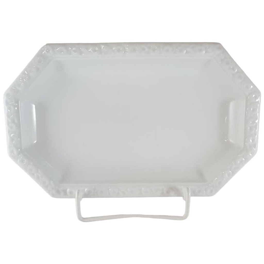 [45812342] Fleischplatte 24,5x15,5 cm Rosenthal Maria Weiß gebraucht - sehr gut