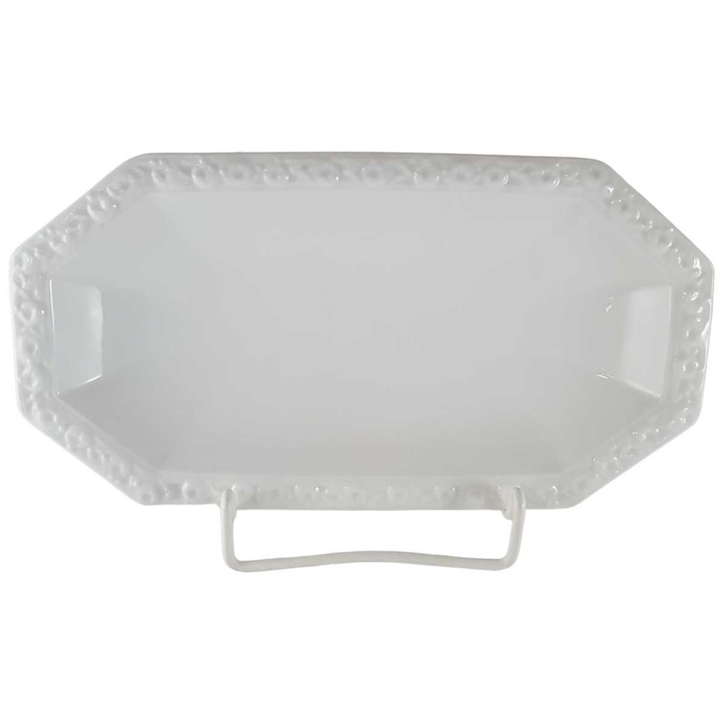[45812345] Servierplatte Speiseplatte Fleischplatte 25,2x13,2 cm Rosenthal Maria Weiß gebraucht - sehr gut