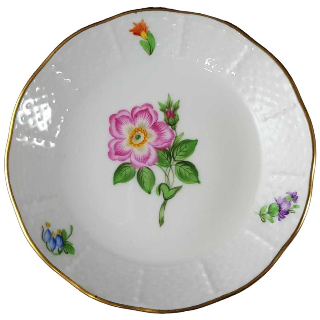 [45812436] Schale Beutelablage Herend Ungarn Bouquet de Tulipe bunte Blumen gebraucht - sehr gut