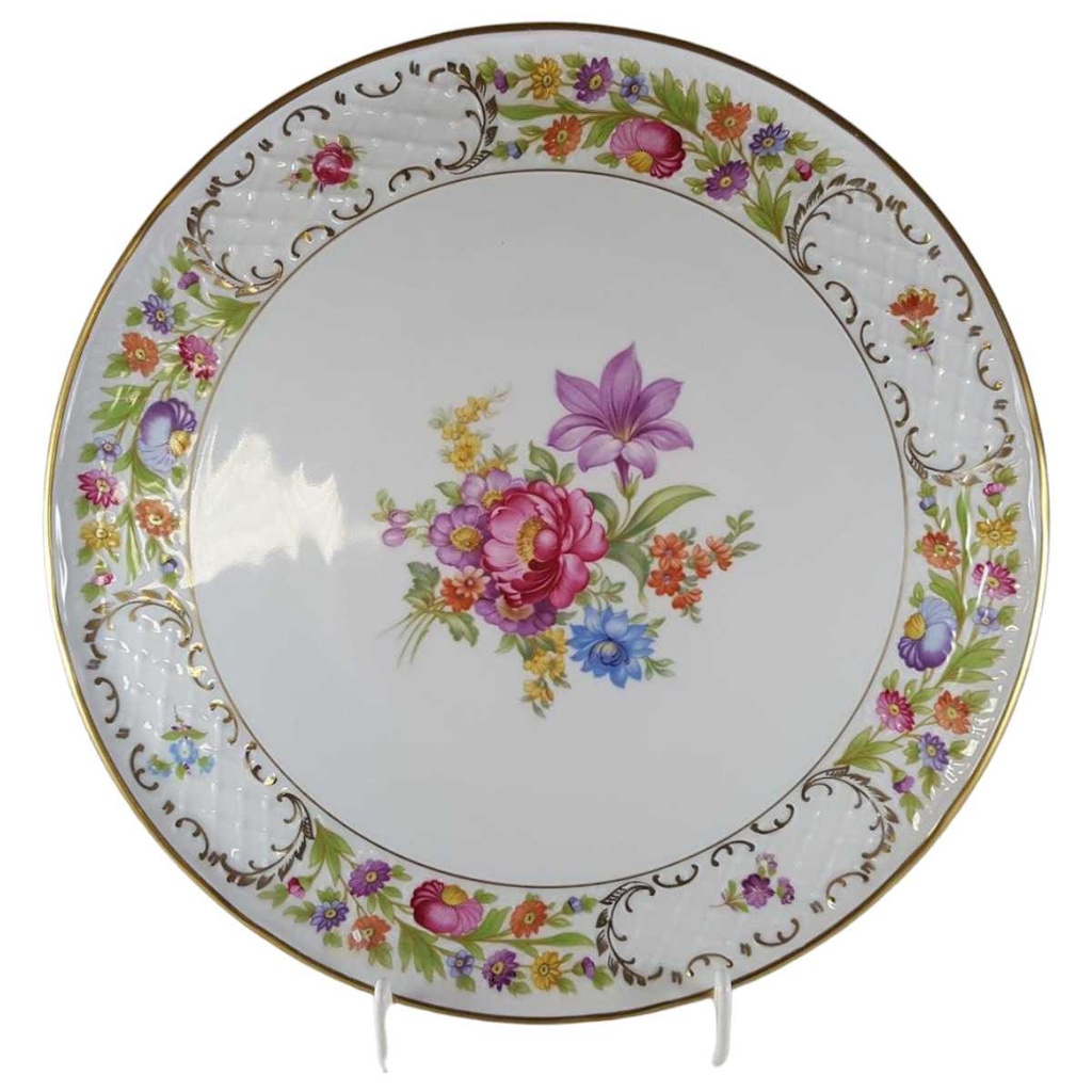 Tortenplatte Schumann Arzberg Form Dresden Dresdner Blume Empress gebraucht - sehr gut