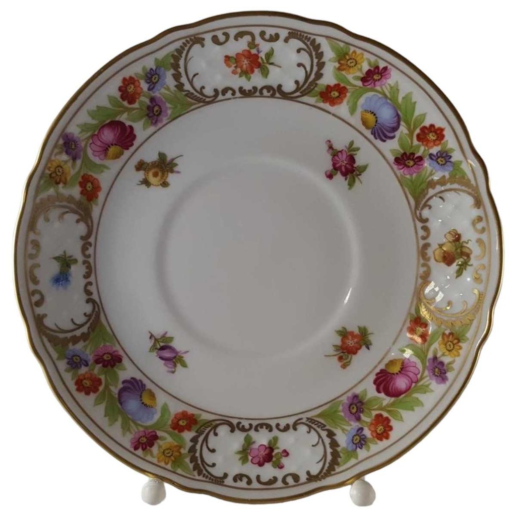 Untertasse für Suppe 16,8 cm Schumann Arzberg Form Dresden Dresdner Blume Empress gebraucht - gut