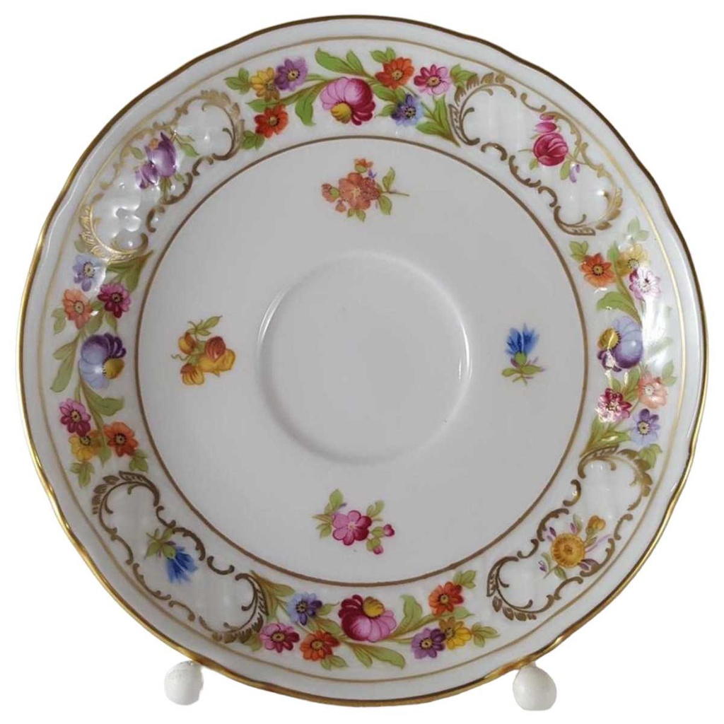 [45812444] Untertasse für Kaffee 14,5 cm Schumann Arzberg Form Dresden Dresdner Blume Empress gebraucht - gut