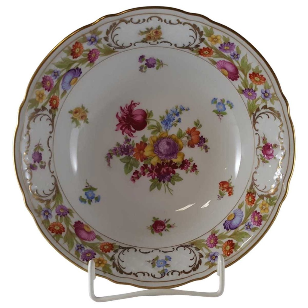 [45812448] Schüssel 22,9 cm Schumann Arzberg Form Dresden Dresdner Blume Empress gebraucht - gut