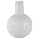 Vase Blumenvase 13,9 cm AK Kaiser Porzellan Reptile Skin Weiß gebraucht - gut