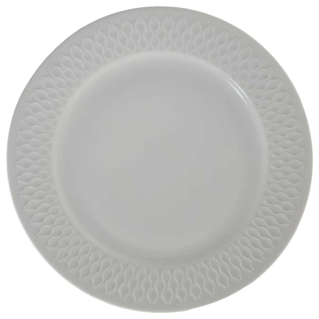 [4581248] Speiseteller Essteller 24,5 cm Schirnding Bavaria Sonstiges Rillenrelief weiß gebraucht - gut