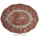 Servierplatte Speiseplatte Fleischplatte 35,5x28,5 cm Enoch Wedgwood Woodland Rot gebraucht - gut