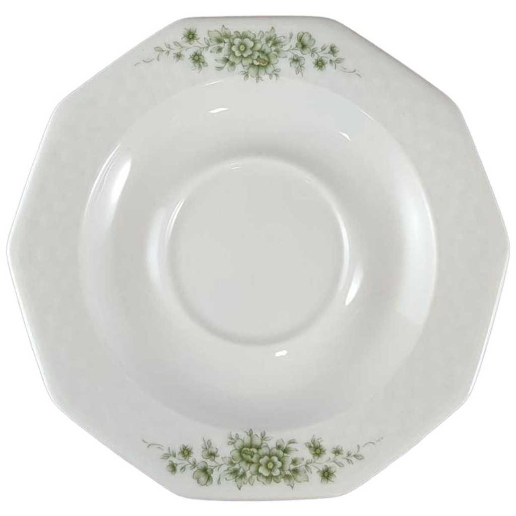 Untertasse für Kaffee 15 cm Winterling Röslau grüne Blumen gebraucht - gut