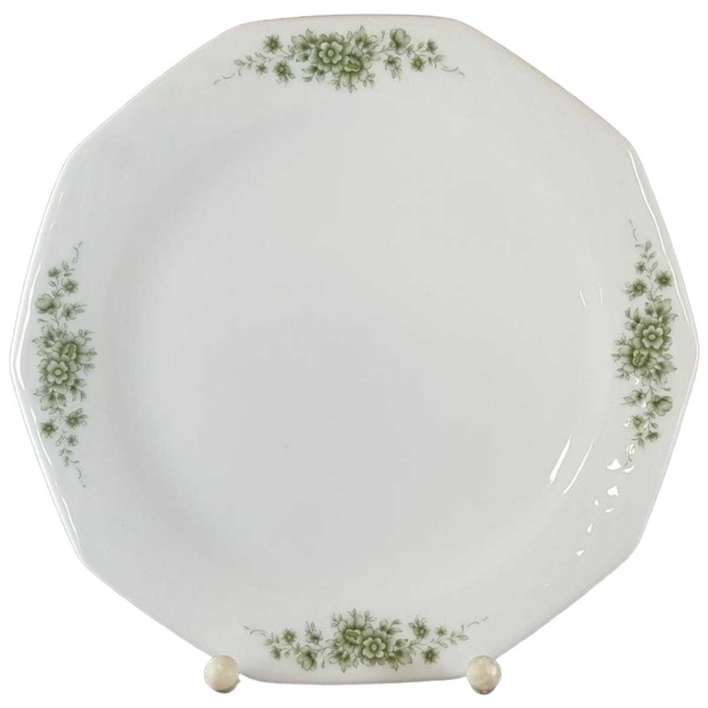 [45812598] Kuchenteller Dessertteller Frühstücksteller 19,6 cm Winterling Röslau grüne Blumen Grün gebraucht - gut