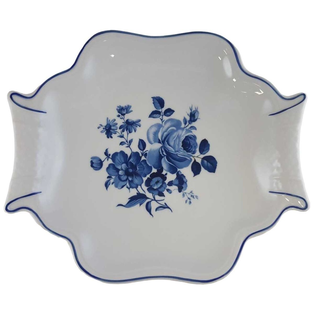 Henkelschale Weimar Porzellan Blumendekor Blau Blumen gebraucht - sehr gut
