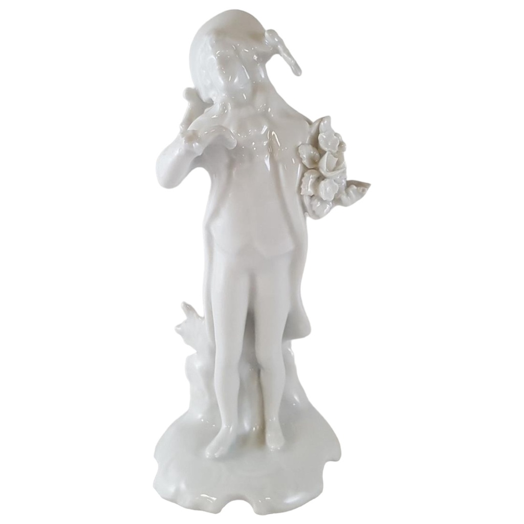 [45812652] Lindner Porzellan Figur Rosenkavalier weiß H 15 cm