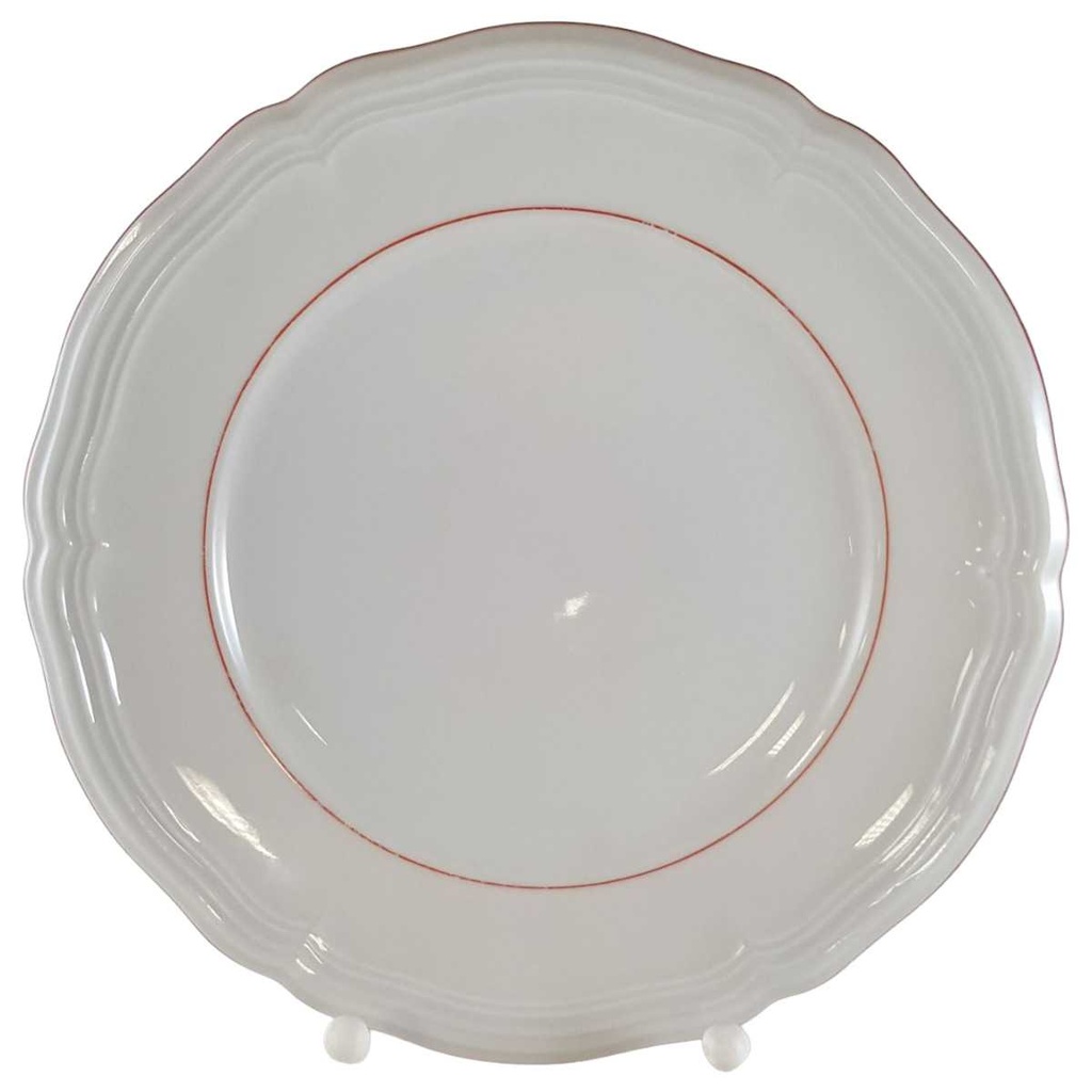 [45812678] Kuchenteller 19,5 cm Seltmann Weiden Marie Luise roter Rand gebraucht - akzeptabel