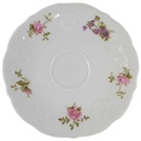 Untertasse für Kaffee 15,3 cm Winterling Schwarzenbach Rosa Rosen gebraucht - akzeptabel